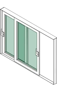 Aberturas ventana corrediza 186x300